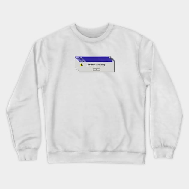 Computer browser error pop up Crewneck Sweatshirt by ballooonfish